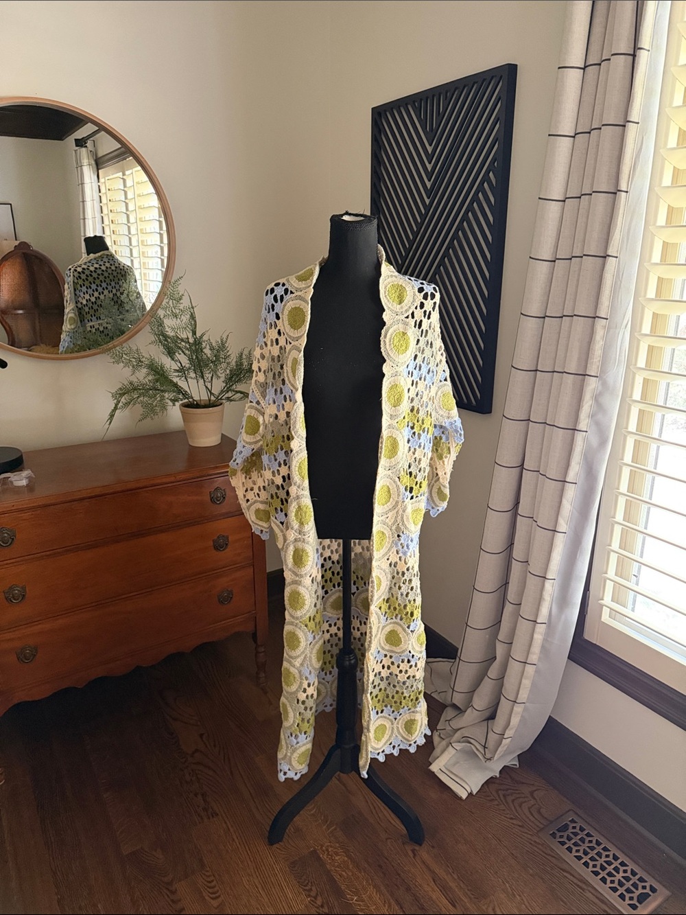 POL Crochet Openwork Duster one size